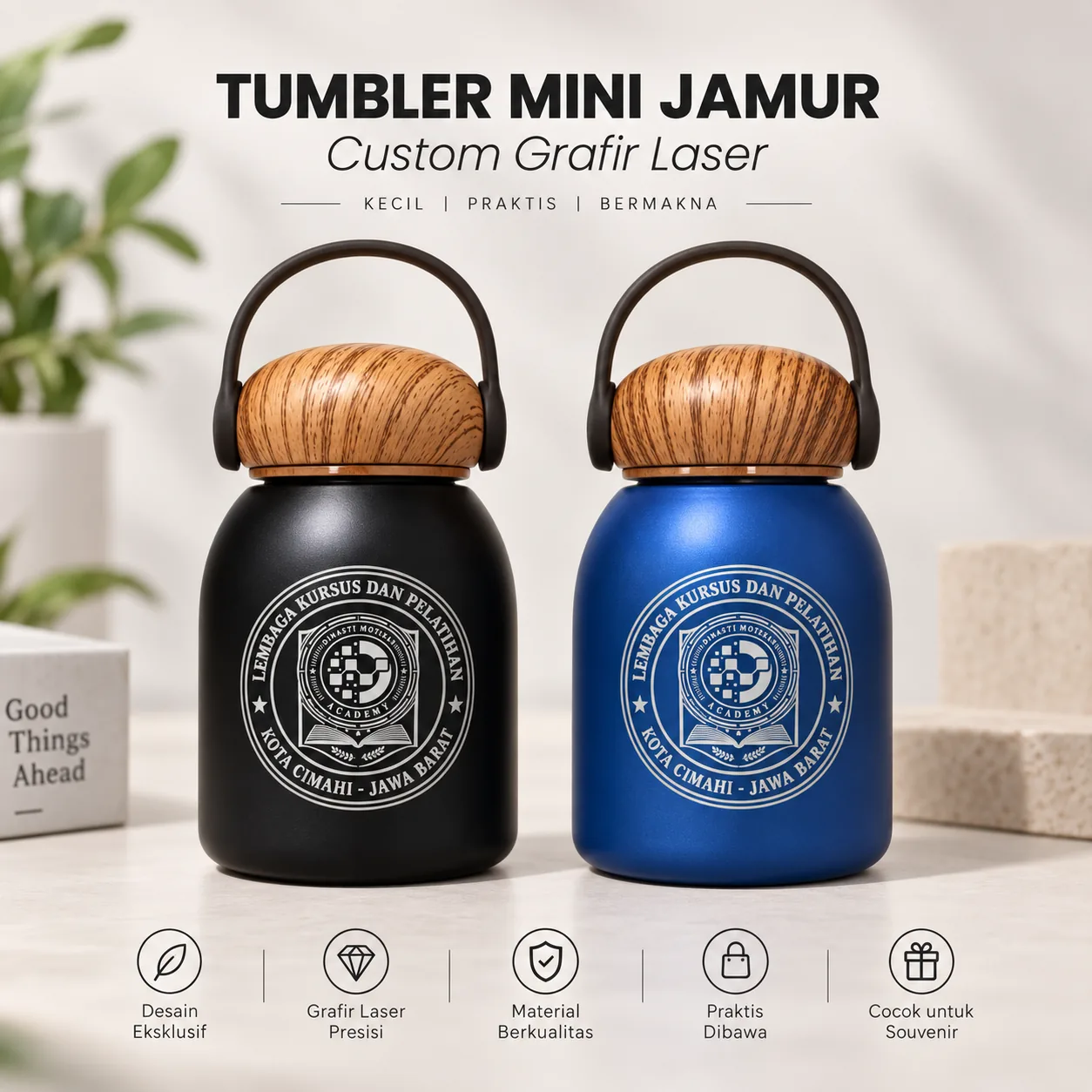 Tumbler Jamur Mini Kapasitas 280 ml