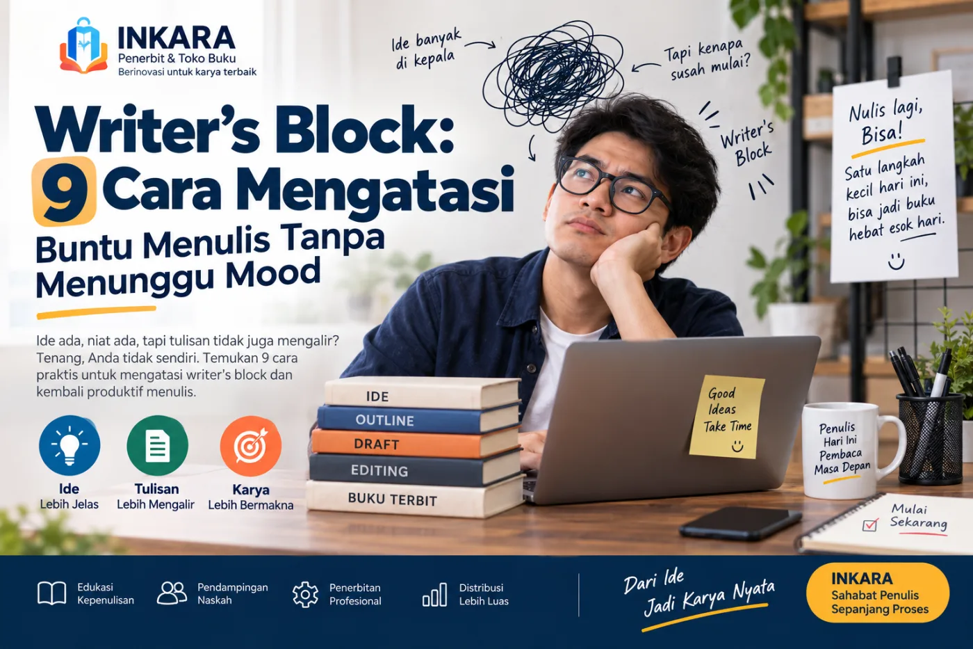 Writer’s Block: 9 Cara Mengatasi Buntu Menulis Tanpa Menunggu Mood